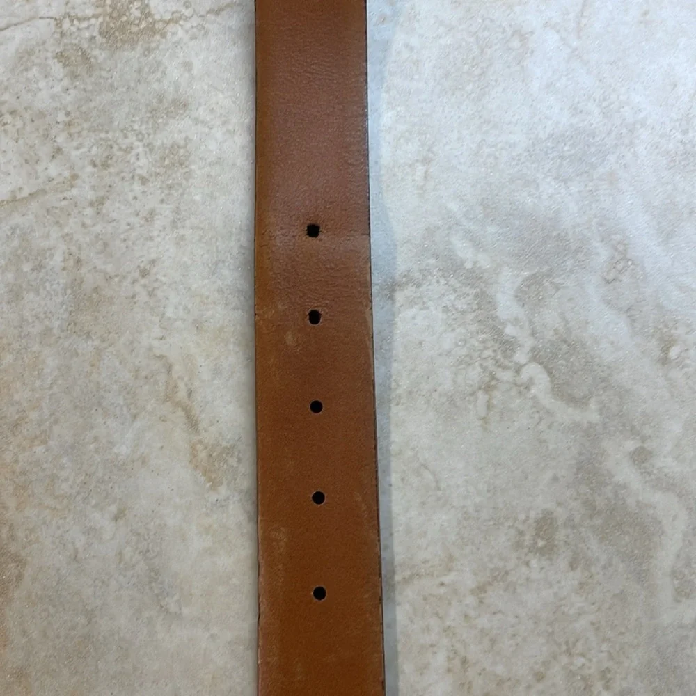Johnston & Murphy Dress Belt Silver Tone Buckle Made in USA Black Size 38